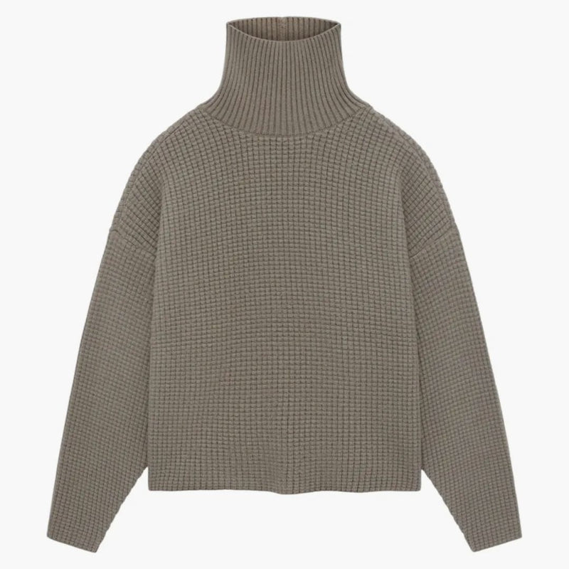 Fear of God Essentials Heavy Waffle Turtleneck Heather Gray