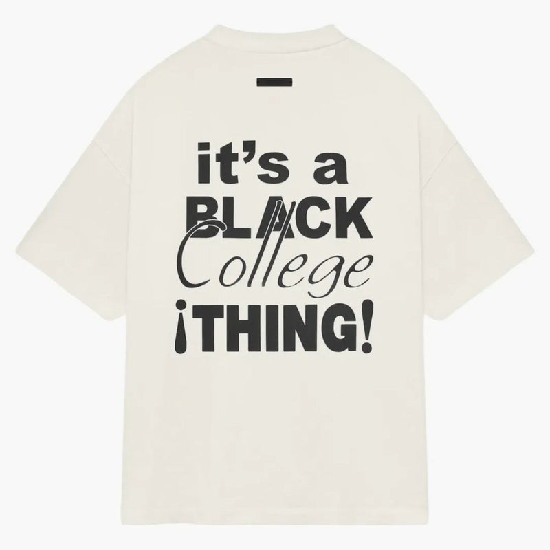 Fear of God Esseniales It's a Black College Thing Tee White