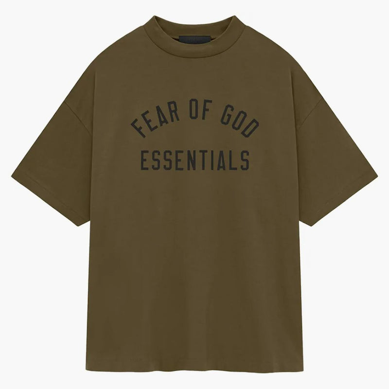 Fear Of God Essentials Jersey Crewneck Tee Olive