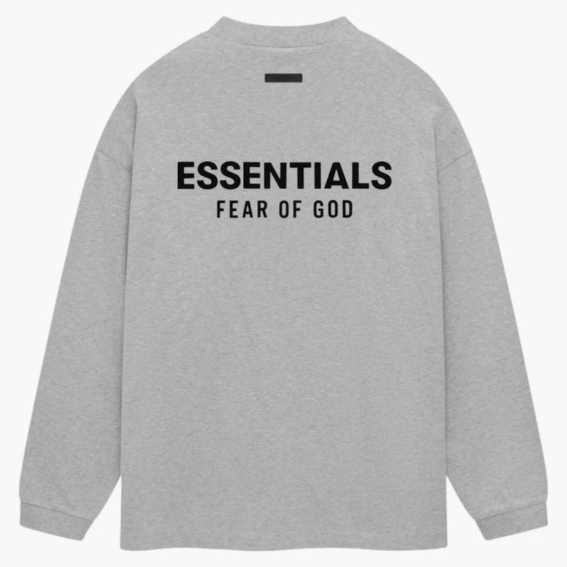 【FOG Essentials】Jersey Long Sleeve Tee Jersey Long Sleeve T-Shirt in Light Heather Gray | Fear of