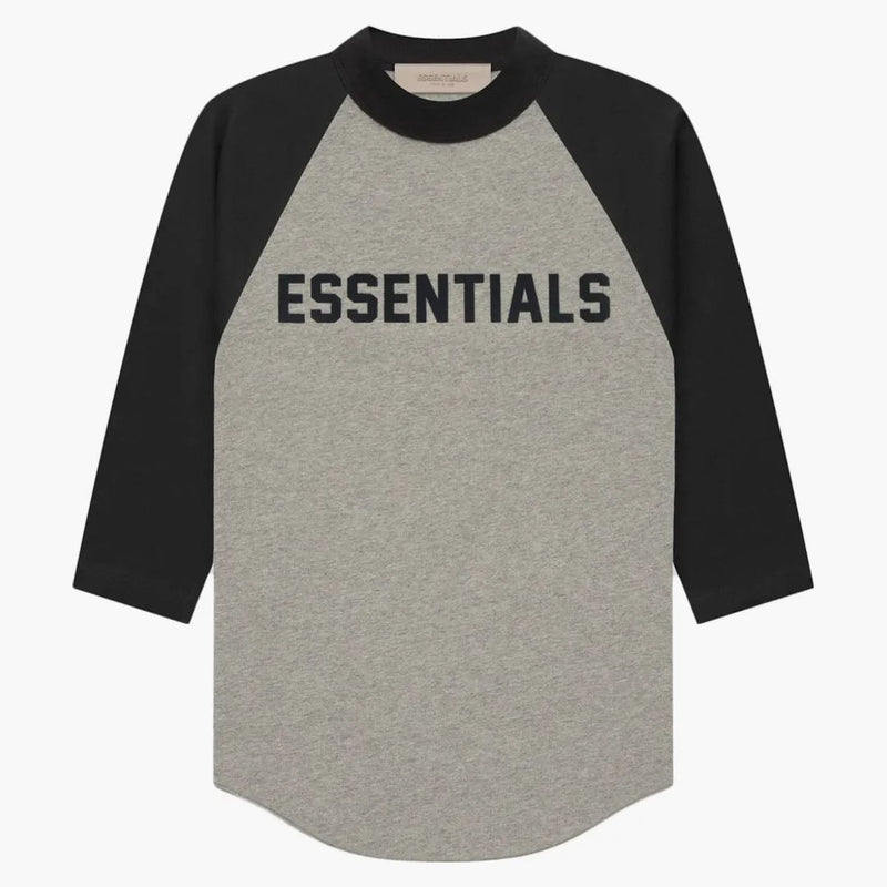 Fear of God Essentials Kids 3/4 Sleeve Baseball T-shirt Dark Oatmeal