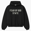 Fear Of God Essentials Kids 90's Fleece Hoodie Jet Black
