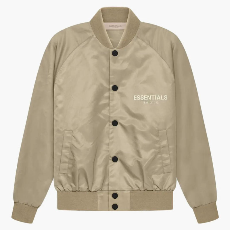 Fear of God Essentials Kids Baseball Jacket Oak
