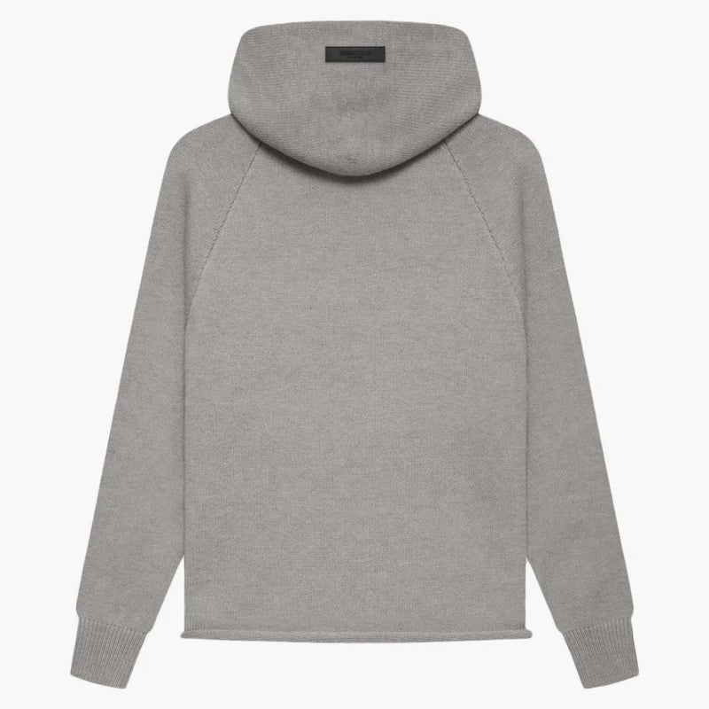 Paura di Dio Essenziale per bambini Big E Knit Hoodie A farina d'avena scura