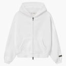 Fear Of God Essentials Kids Classic Fleece Zip-up Hoodie Cloud White