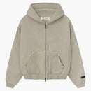 Fear Of God Essentials Kids Classic Fleece Zip-up Hoodie Timber