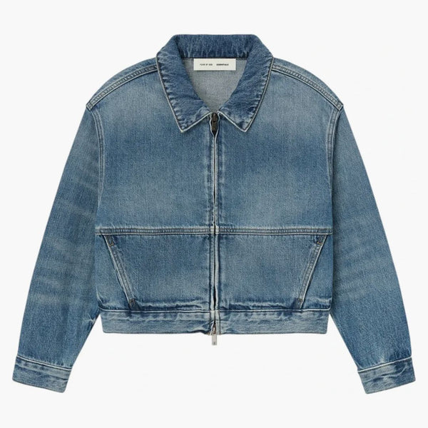 Fear Of God Essentials Kids Denim Trucker Jacket Classic Blue