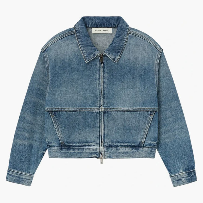 Fear Of God Essentials Kids Denim Trucker Jacket Classic Blue