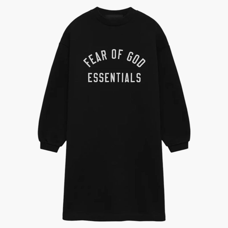 Rädsla för Gud Essentials barn fleece crewneck klänning svart