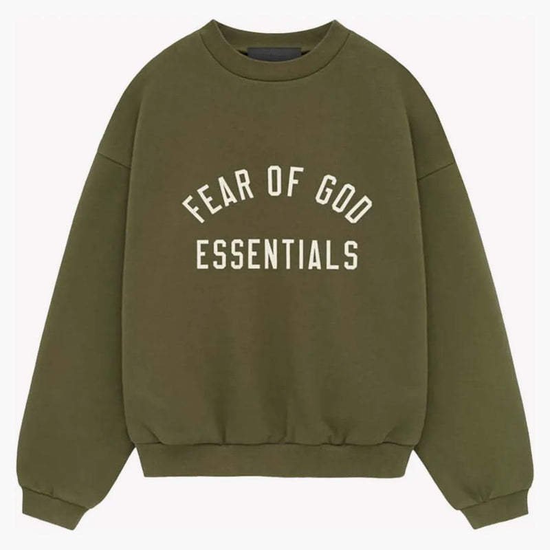 Fear Of God Essentials Kids Fleece Crewneck Military