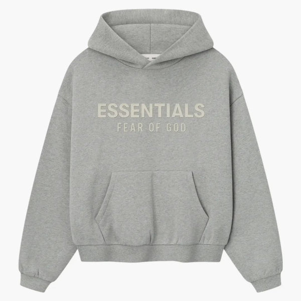 Fear Of God Essentials Kids Fleece Hoodie Concrete Heather