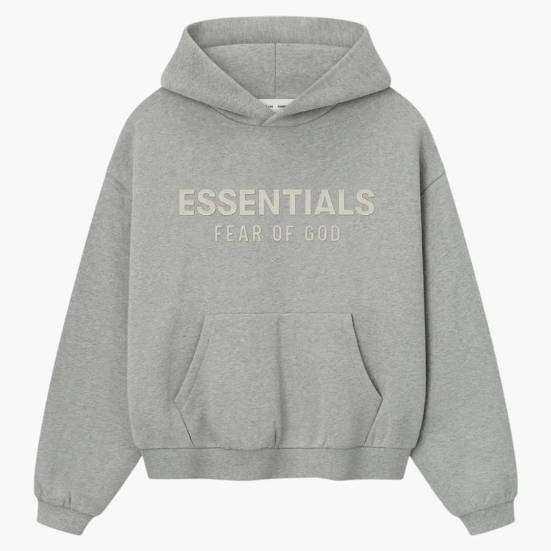 Fear Of God Essentials Kids Fleece Hoodie Concrete Heather