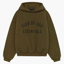 Fear Of God Essentials Kids Fleece Hoodie Olive