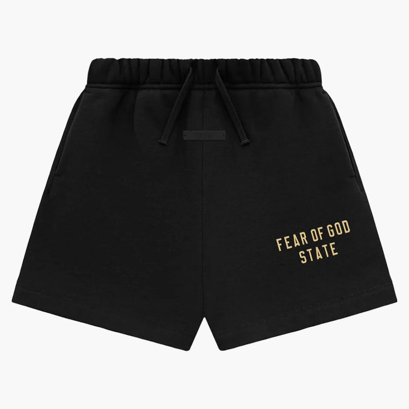 Fear of God Essentials Kids Fleece Soccer Short Black