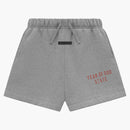 Fear of God Essentials Kids Fleece Soccer Short Dark Heather
