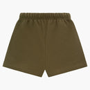 Fear Of God Essentials Kids Fleece Soccer Short Olive