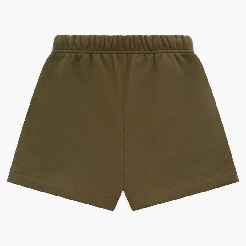 Fear Of God Essentials Kids Fleece Soccer Short Olive