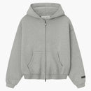 Fear Of God Essentials Kids Fleece Zip-up Hoodie Concrete Heather