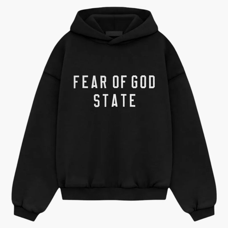 Paura di God Essentials Kids Kids Heavy Fleece Hoodie (FW24) Nero