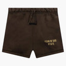 Fear Of God Essentials Kids Heavy Fleece Soccer Short Brown