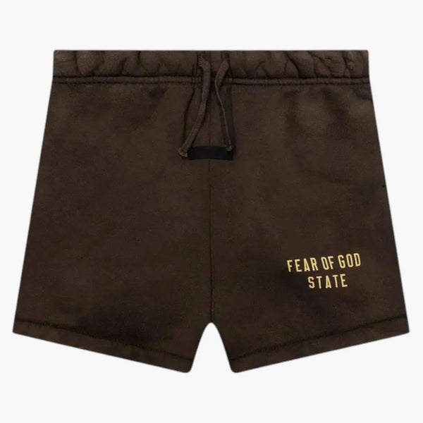 Fear Of God Essentials Kids Heavy Fleece Soccer Short Brown