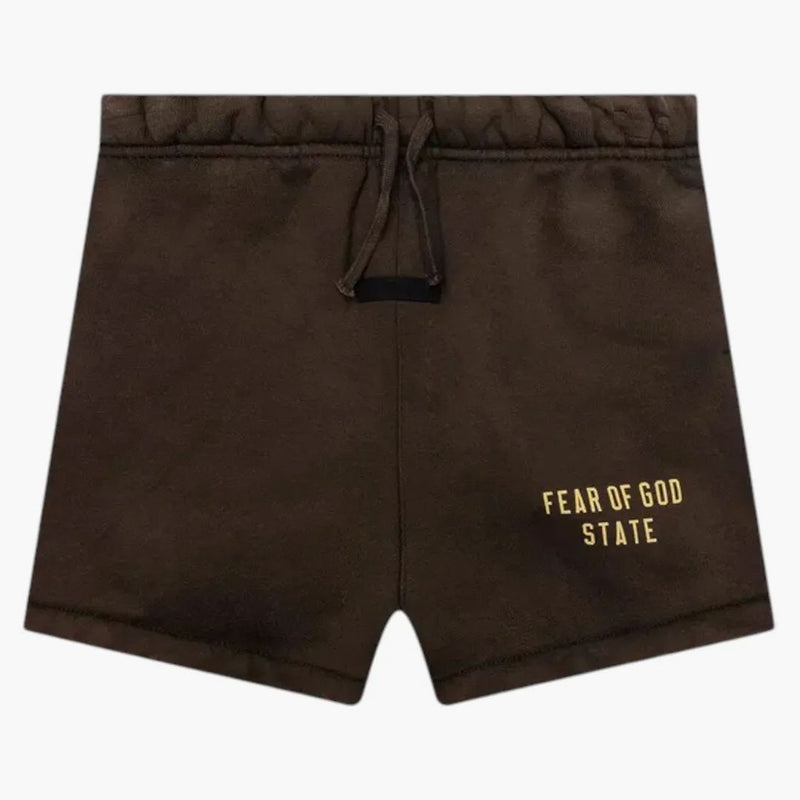Fear Of God Essentials Kids Heavy Fleece Soccer Short Brown