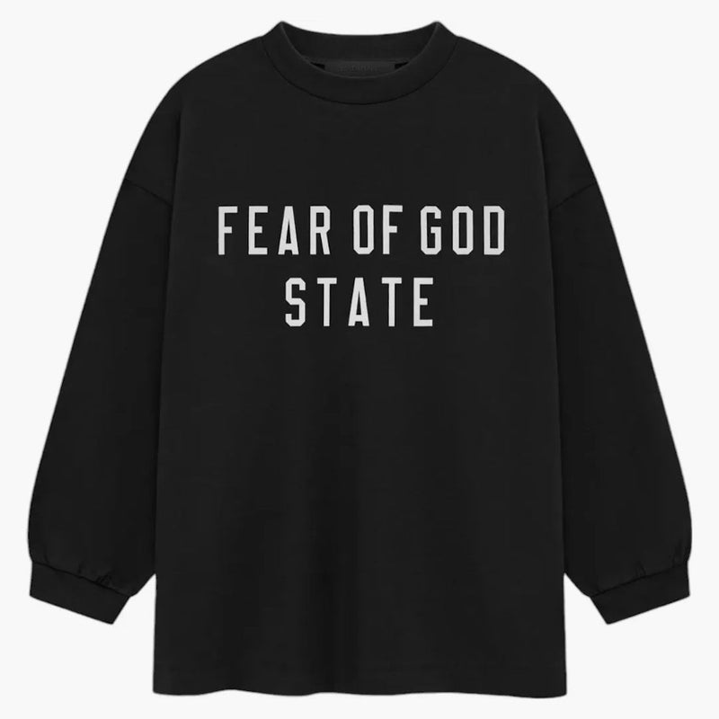 Fear Of God Essentials Kids Heavy Longsleeve Tee Black