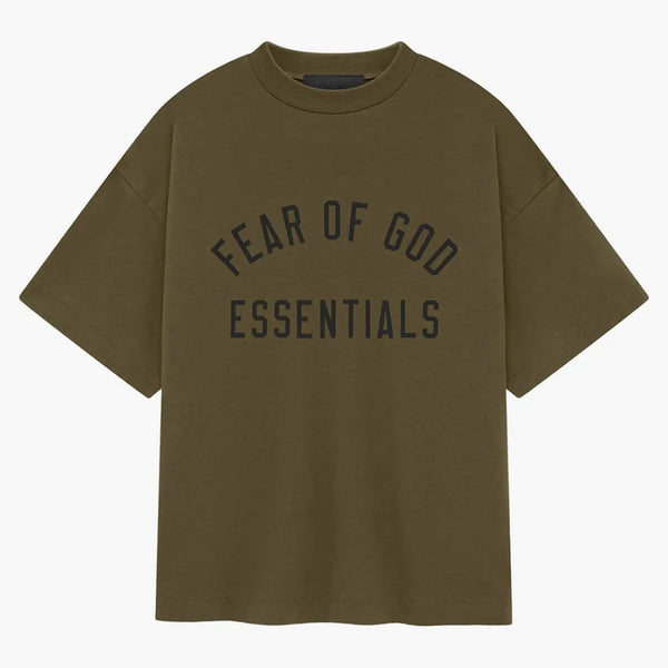 Fear of God Essentials Kids Jersey Crewneck Tee Olive