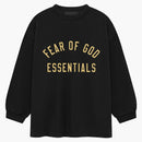 Fear Of God Essentials Kids Jersey Long Sleeve Tee Black