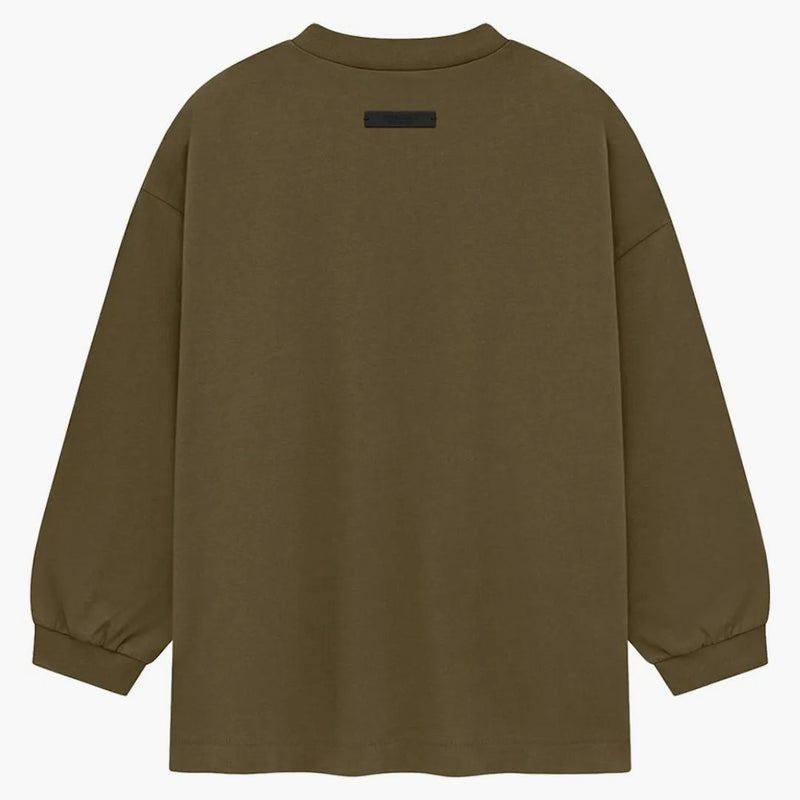 Fear Of God Essentials Kids Jersey Long Sleeve Tee Olive