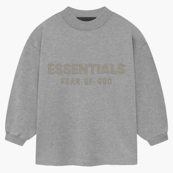 Fear Of God Essentials Kids L/s Tee Dark Heather Oatmeal