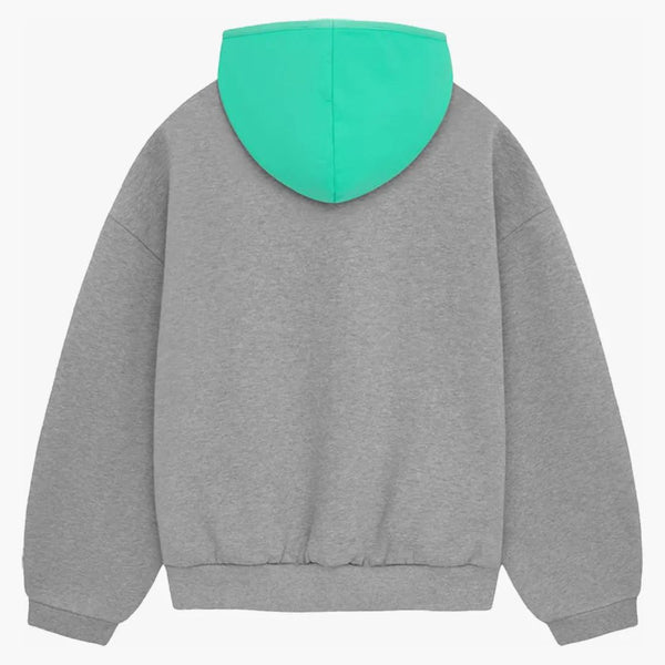 Paura di God Essentials Kids Nylon Fleece Felpa con cappuccio scuro di farina d'avena/foglia di menta