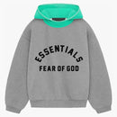 Fear of God Essentials Kids Nylon Fleece Hoodie Dark Heather OaTMeal/Mint Leaf