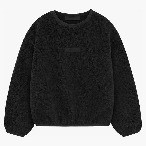 Paura di Dio Essenziale per bambini Polar Fleece Crewneck Jet Black