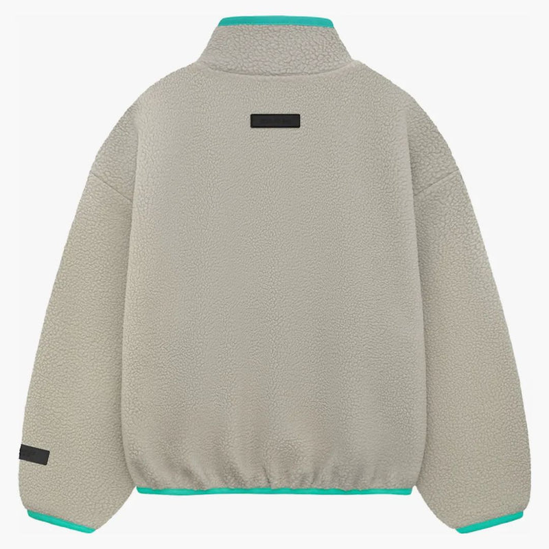 Rädsla för Gud Essentials Kids Polar Fleece Halfzip Mockneck Seal