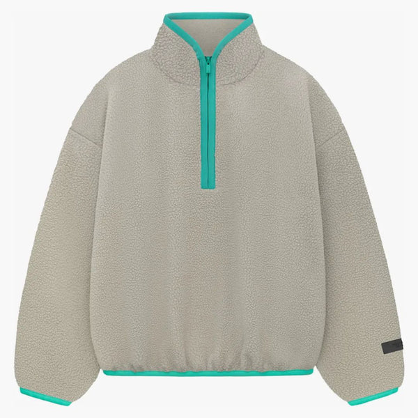 Rädsla för Gud Essentials Kids Polar Fleece Halfzip Mockneck Seal