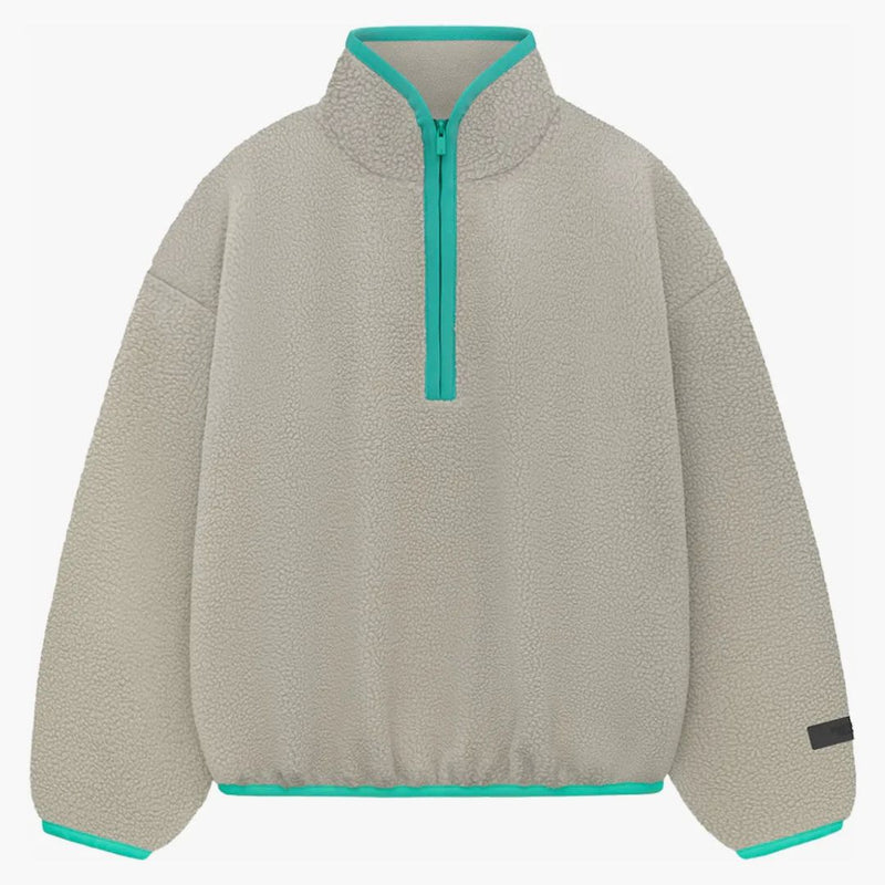 Rädsla för Gud Essentials Kids Polar Fleece Halfzip Mockneck Seal