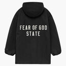 Fear Of God Essentials Kids Textured Nylon Hooded Coaches Jacket Black