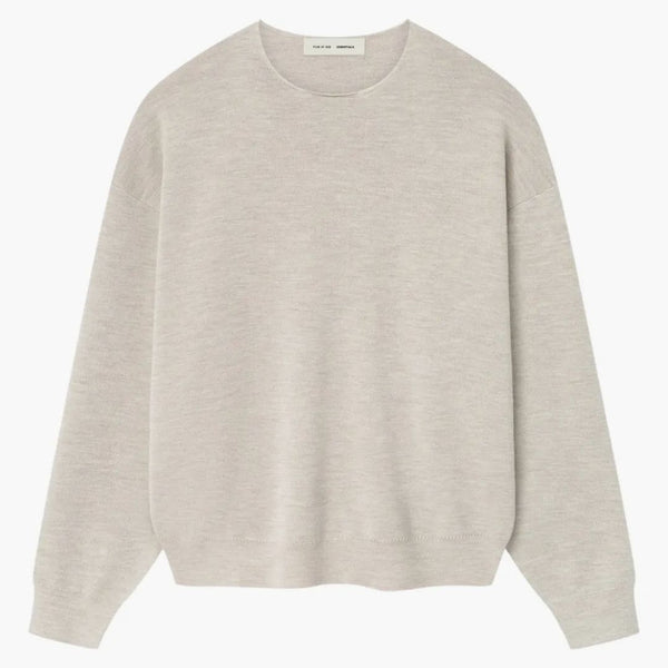 Fear Of God Essentials Merino Crewneck Sweater Heather Stone