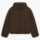 Fear Of God Essentials Military Nylon Hooded Bomber Brown