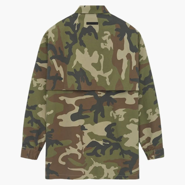 Rädsla för Gud Essentials Military Nylon Over -Shirt Woodland Camo