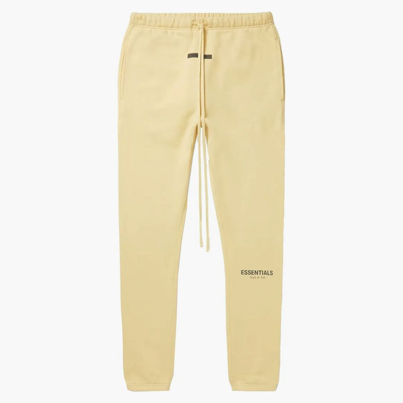Fear Of God Essentials Mr. Porter Exclusive Straight-leg Logo-print Cotton-blend Jersey Sweatpants Garden Glove/cream