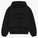Fear Of God Essentials Nylon Fleece Hooded Sweater Jet Black/jet Black