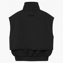 Rädsla för Gud Essentials Nylon Fleece Mockneck Vest Jet Black/Jet Black