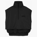 Rädsla för Gud Essentials Nylon Fleece Mockneck Vest Jet Black/Jet Black