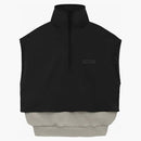 Paura di God Essentials Nylon Fleece Mockneck Vest SEAL/Jet Black