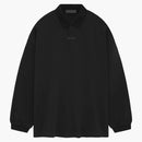 Fear of God Essentials Pique Long Sleeve Polo Black