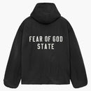 Fear Of God Essentials Textured Nylon Hooded Coaches Jacket Black