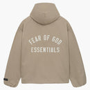 Fear Of God Essentials Textured Nylon Hooded Coaches Jacket Desert Sand