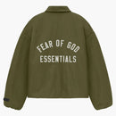 Fear of God Essentials Textured Nylon Trucker Jacket Military